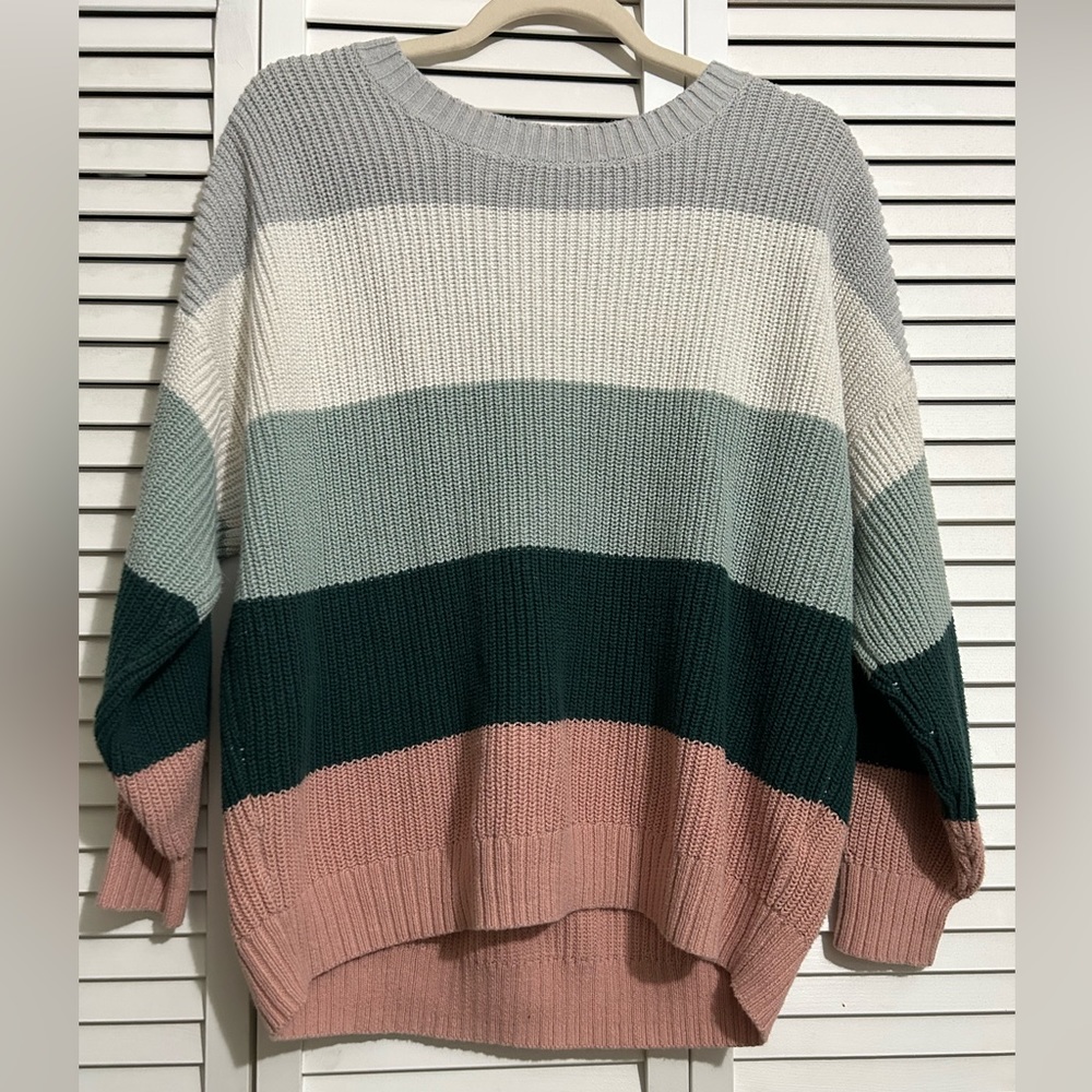 Cute oversized striped sweater
